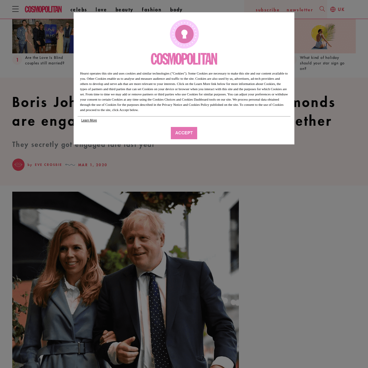 A complete backup of www.cosmopolitan.com/uk/reports/a31176266/boris-johnson-carrie-symonds-engaged-baby-announcement/