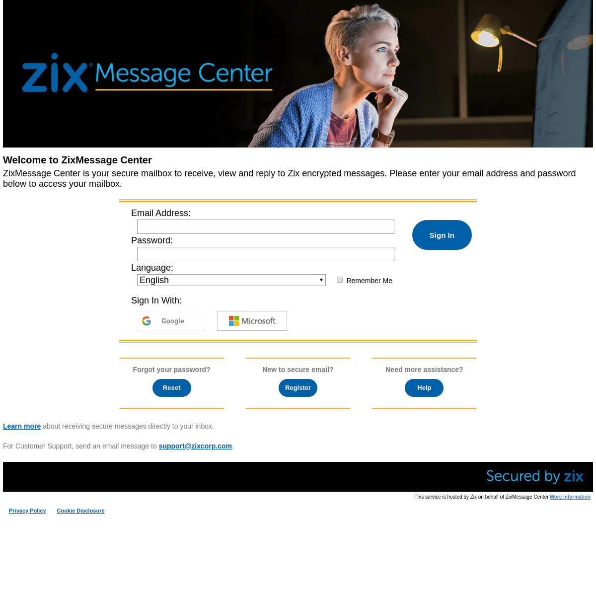 A complete backup of zixportal.com