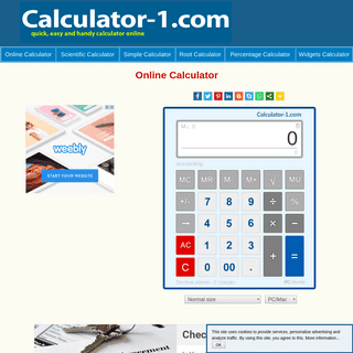 A complete backup of calculator-1.com