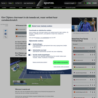 A complete backup of sporza.be/nl/matches/tennis/2020-02/dubai-eerste-ronde-met-kim-clijsters/