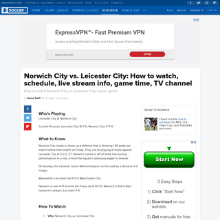 A complete backup of www.cbssports.com/soccer/news/norwich-city-vs-leicester-city-how-to-watch-schedule-live-stream-info-game-ti