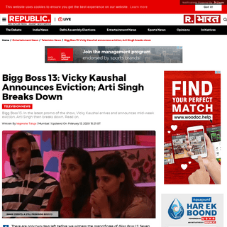 A complete backup of www.republicworld.com/entertainment-news/television-news/bigg-boss-13-vicky-kaushal-announces-eviction-arti