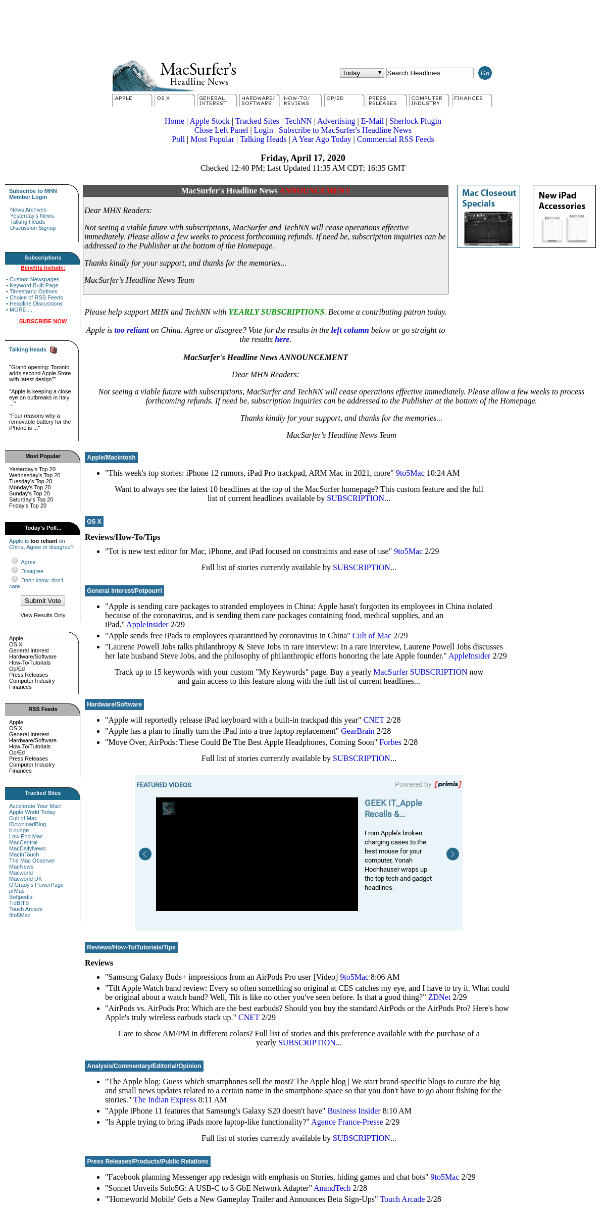 A complete backup of macsurfer.com