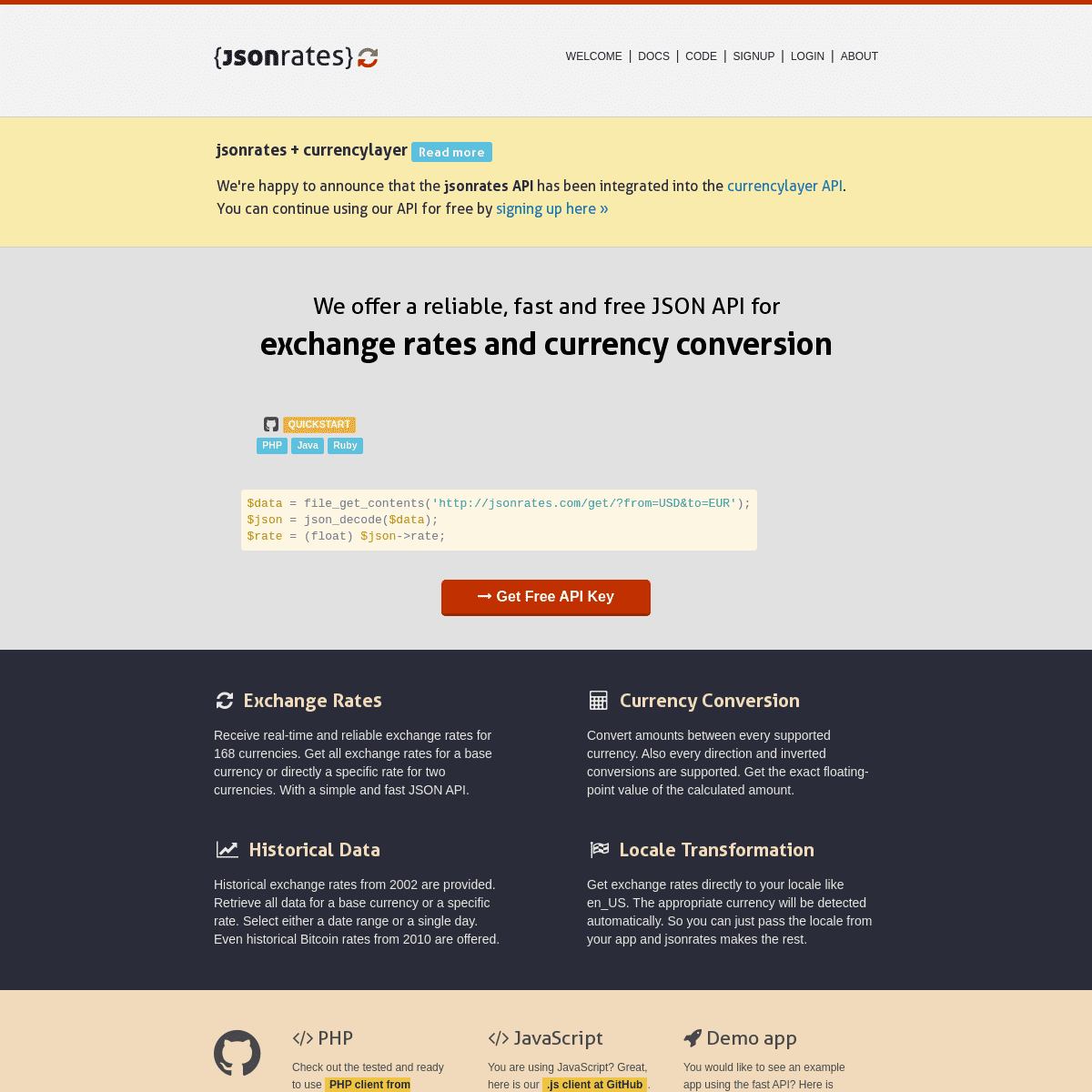 A complete backup of jsonrates.com