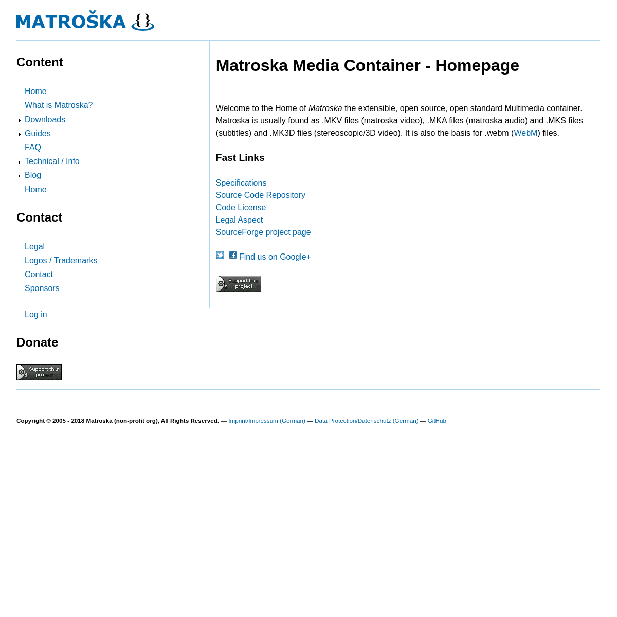 A complete backup of matroska.org
