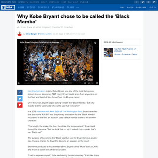A complete backup of www.cbssports.com/nba/news/why-kobe-bryant-chose-to-be-called-the-black-mamba/