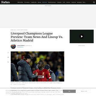 A complete backup of www.forbes.com/sites/jamesnalton/2020/02/18/liverpool-atletico-madrid-preview-team-news-and-starting-xi/
