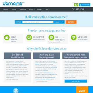 A complete backup of domains.co.za