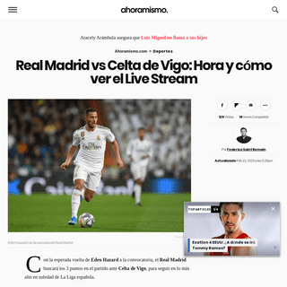 A complete backup of ahoramismo.com/deportes/2020/02/real-madrid-celta-vigo-hora-live-stream/