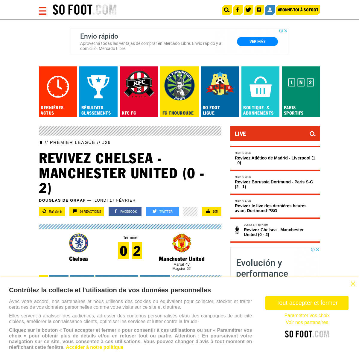 A complete backup of www.sofoot.com/en-direct-chelsea-manchester-united-480187.html