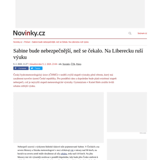 A complete backup of www.novinky.cz/pocasi/clanek/sabine-bude-nebezpecnejsi-nez-se-cekalo-meteorologove-zvysili-vystrahu-na-stup