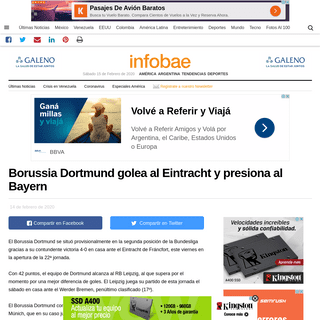 A complete backup of www.infobae.com/america/agencias/2020/02/14/borussia-dortmund-golea-al-eintracht-y-presiona-al-bayern/
