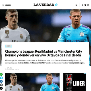 A complete backup of laverdadnoticias.com/deportes/Champions-League-Real-Madrid-vs-Manchester-City-horario-y-donde-ver-en-vivo-O