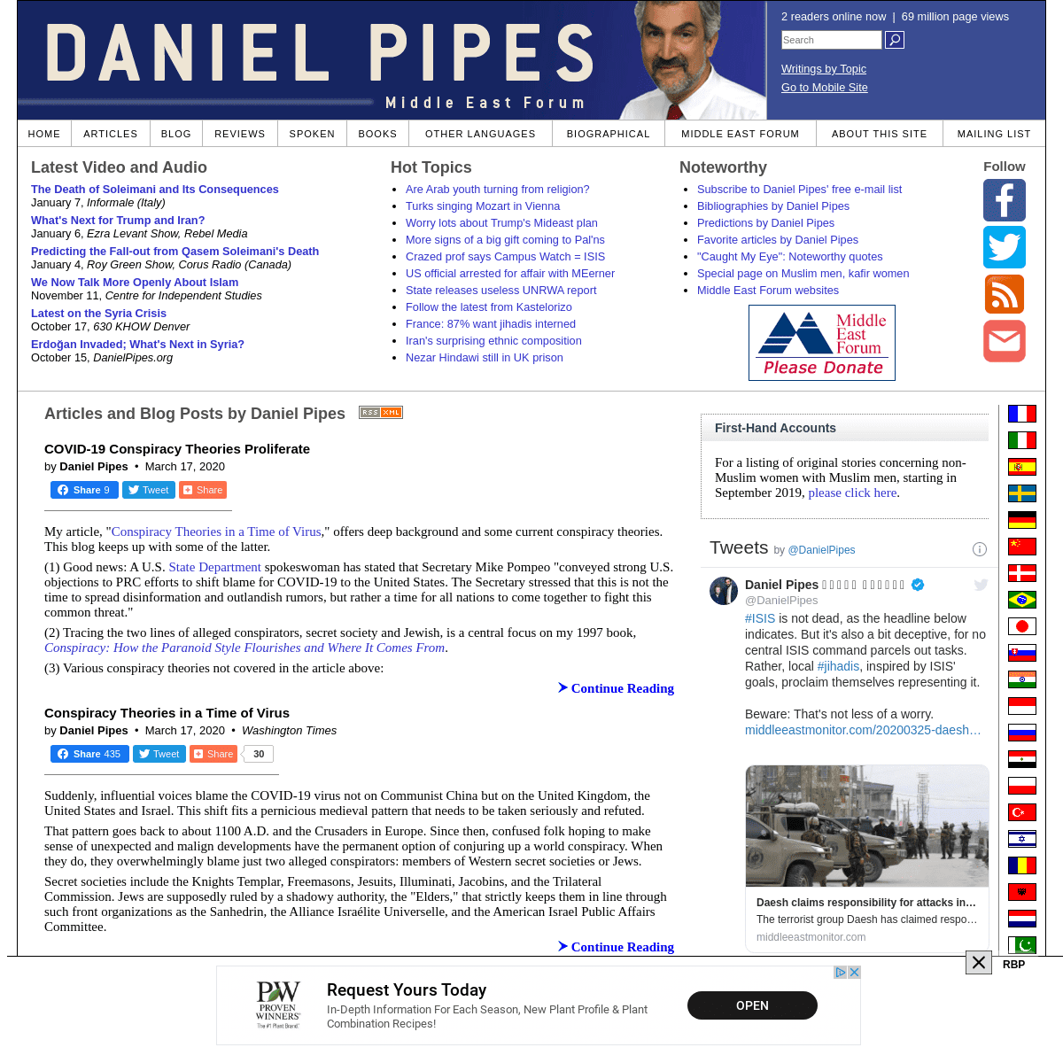 A complete backup of danielpipes.org