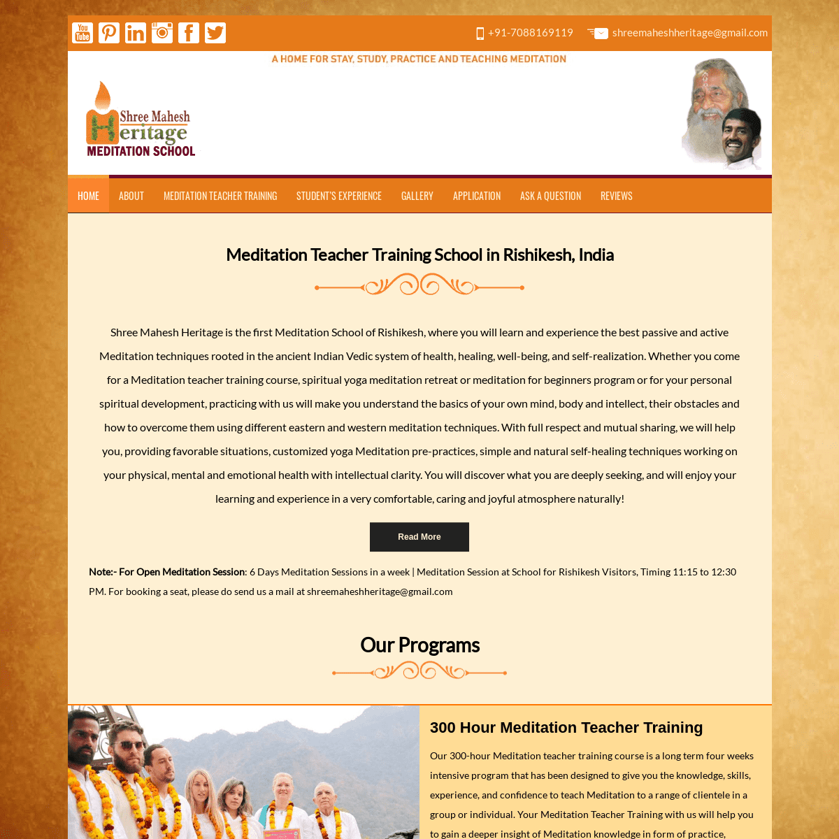 A complete backup of meditationschoolindia.org