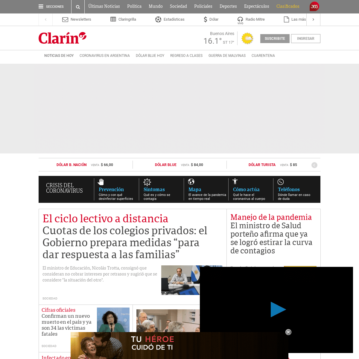 A complete backup of clarin.com