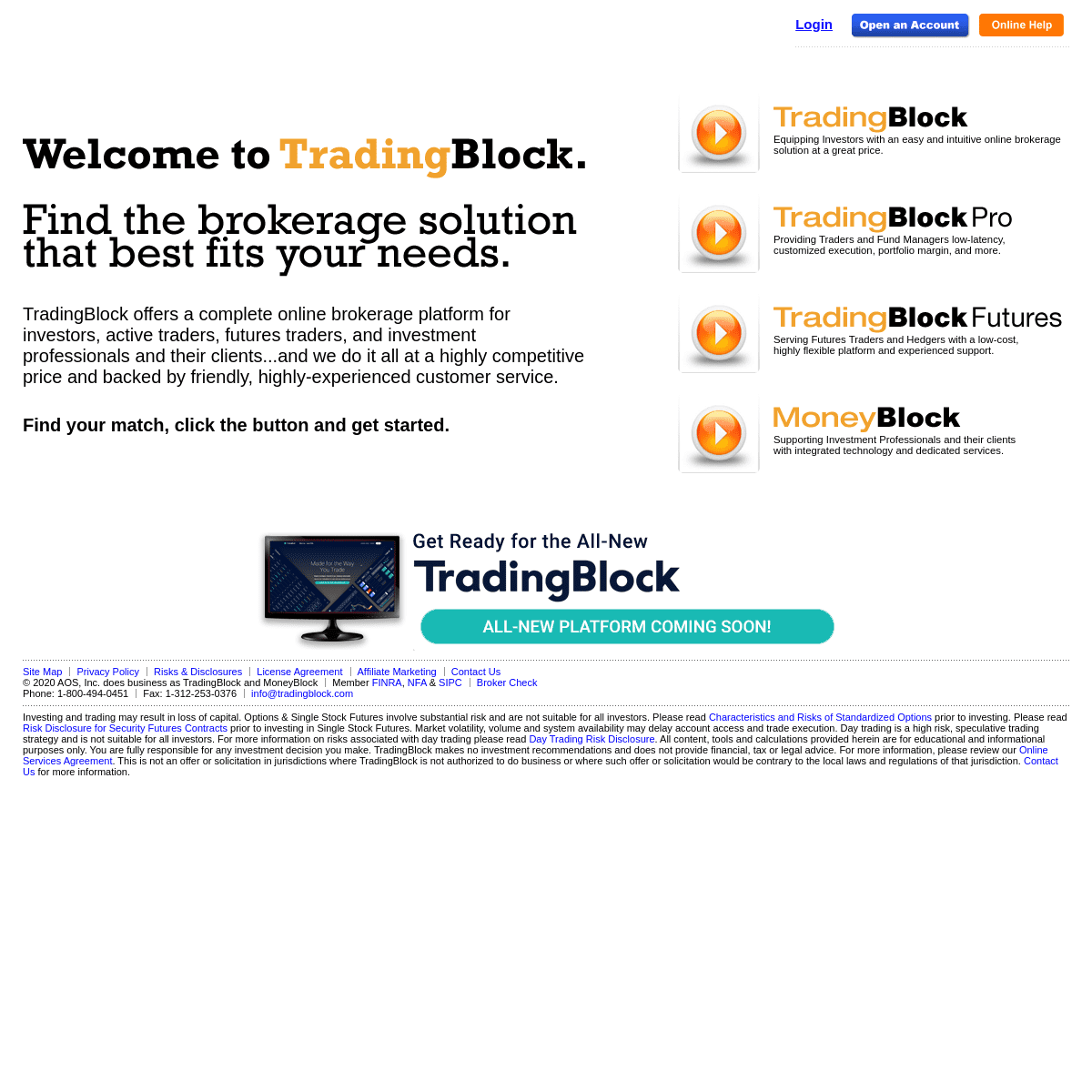A complete backup of tradingblock.com