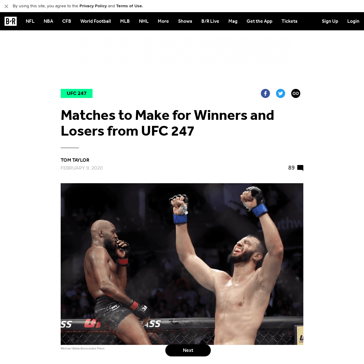 A complete backup of bleacherreport.com/articles/2875483-matches-to-make-for-winners-and-losers-from-ufc-247