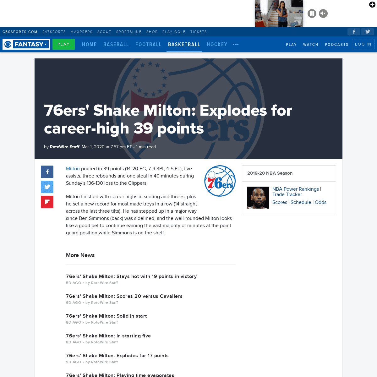A complete backup of www.cbssports.com/fantasy/basketball/news/76ers-shake-milton-explodes-for-career-high-39-points/