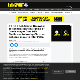 A complete backup of talksport.com/football/662353/tottenham-steven-bergwijn-psv-eindhoven-jose-mourinho-spurs/