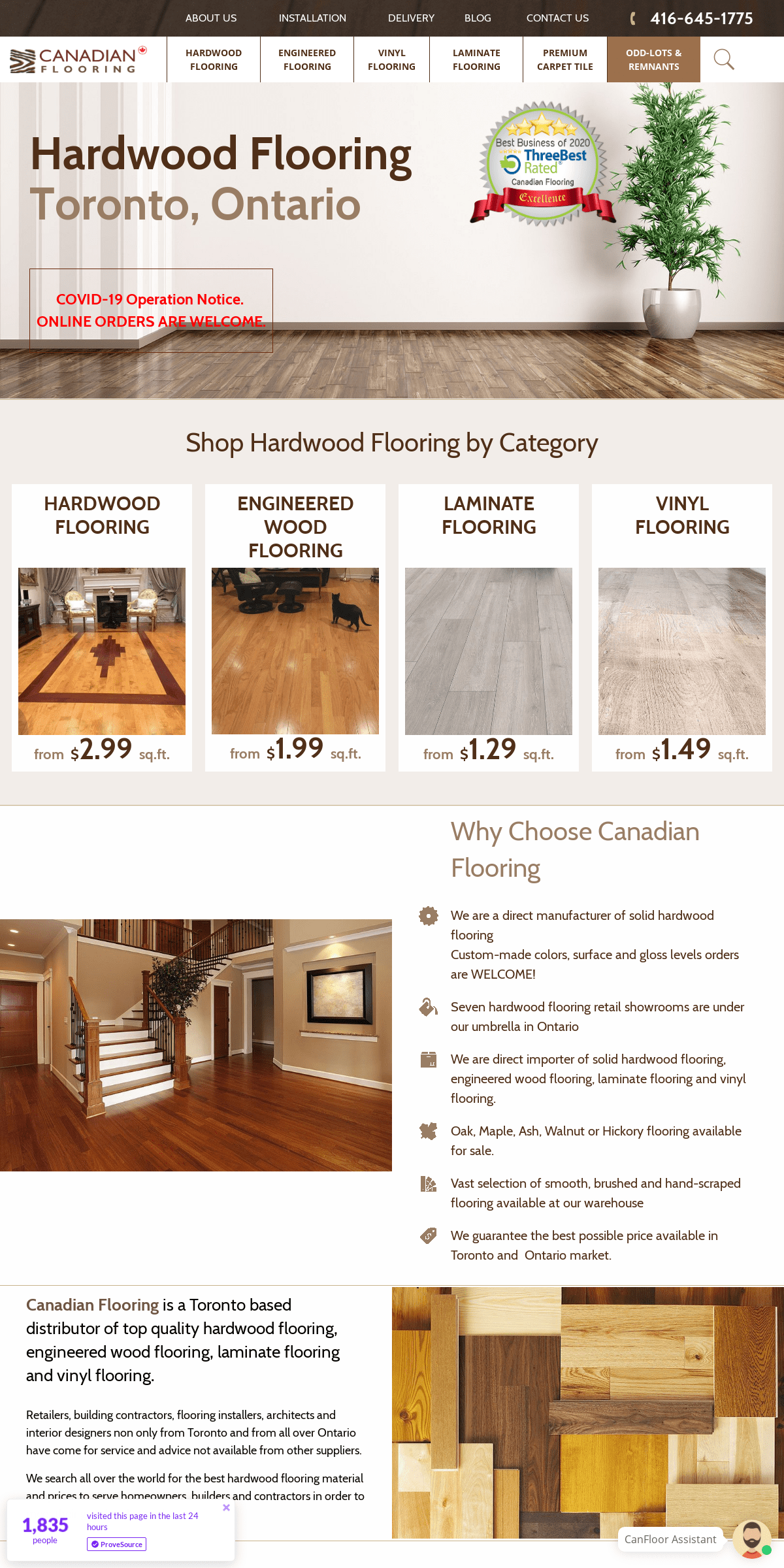 Hardwood Engineered Vinyl Flooring In Toronto Ontario Canadian Flooring Archived 2021 07 08