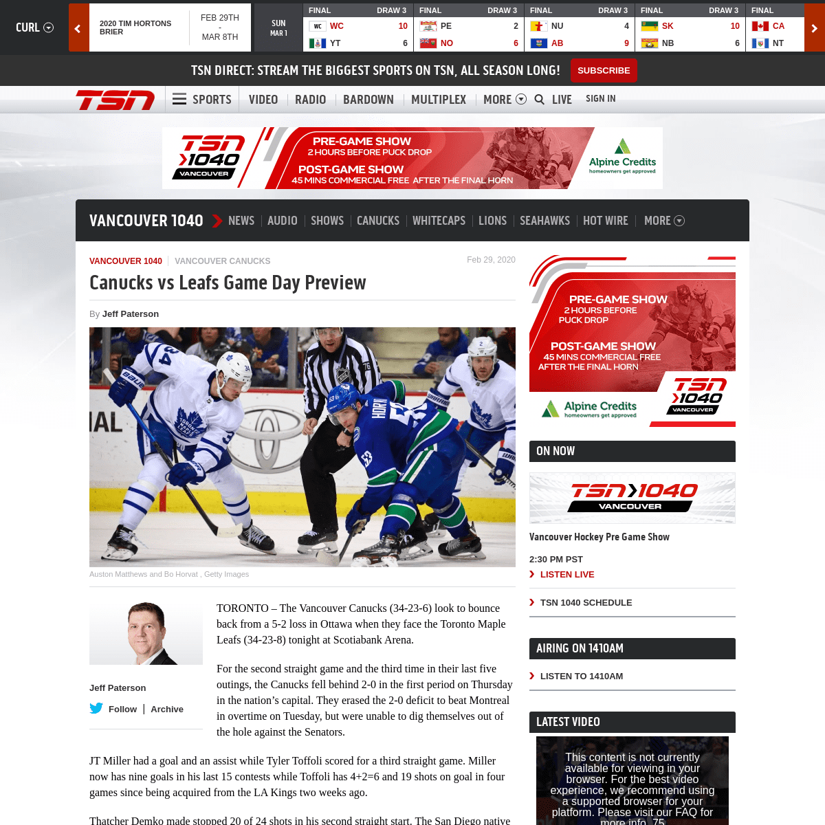 A complete backup of www.tsn.ca/canucks-vs-leafs-game-day-preview-1.1450625