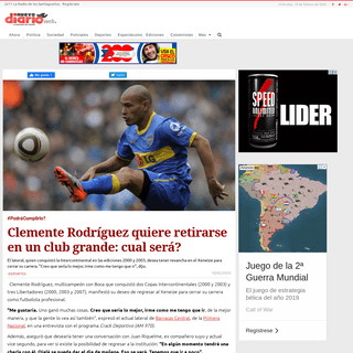 A complete backup of www.nuevodiarioweb.com.ar/noticias/2020/02/18/232116-clemente-rodriguez-quiere-retirarse-en-un-club-grande-
