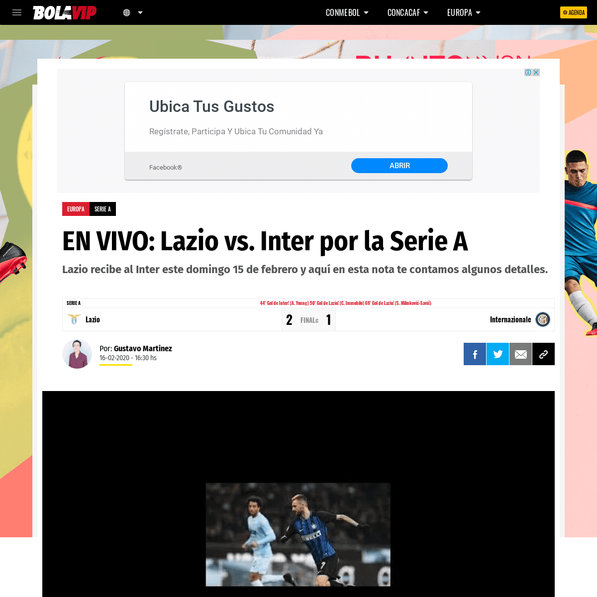 A complete backup of bolavip.com/europa/EN-VIVO-Lazio-vs.-Inter-por-la-Serie-A-F22-20200215-0117.html
