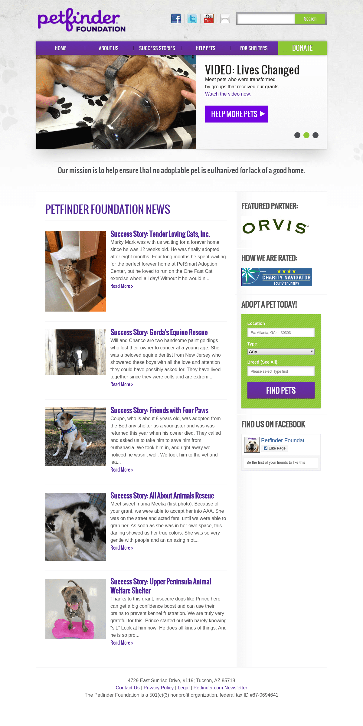 A complete backup of petfinderfoundation.com