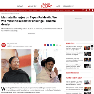 A complete backup of www.indiatoday.in/movies/regional-cinema/story/mamata-banerjee-on-tapas-pal-death-we-will-miss-the-supersta