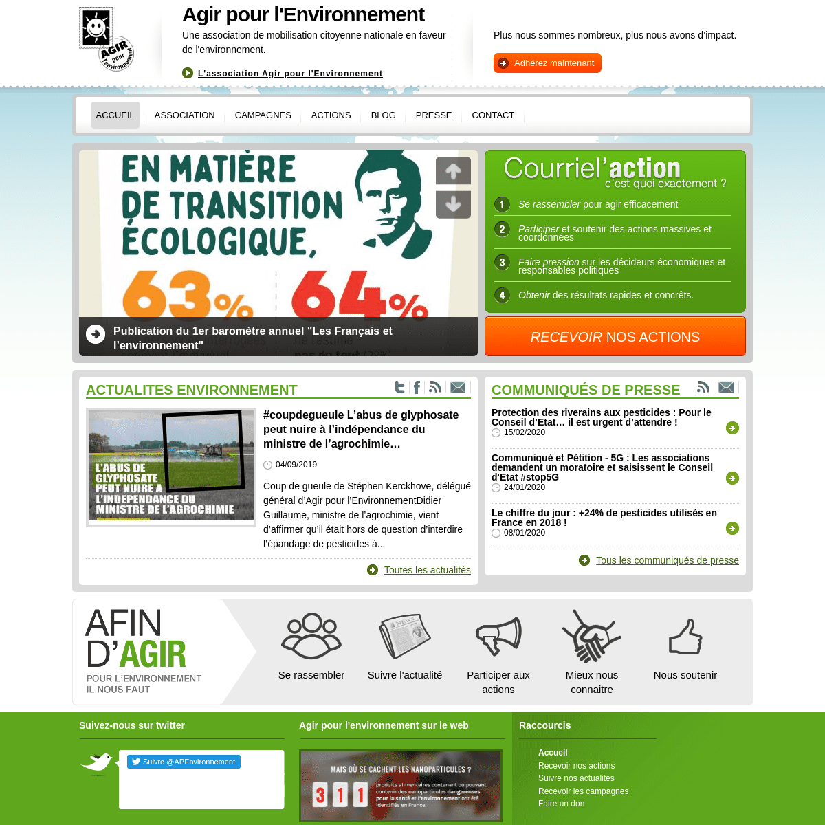 A complete backup of agirpourlenvironnement.org