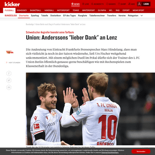 A complete backup of www.kicker.de/770653/artikel/union_anderssons_lieber_dank_an_lenz