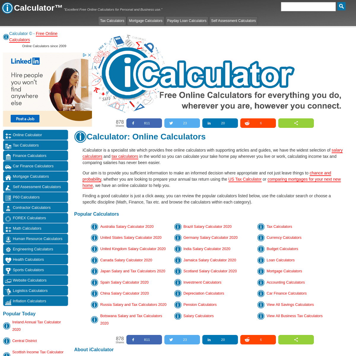 A complete backup of icalculator.info