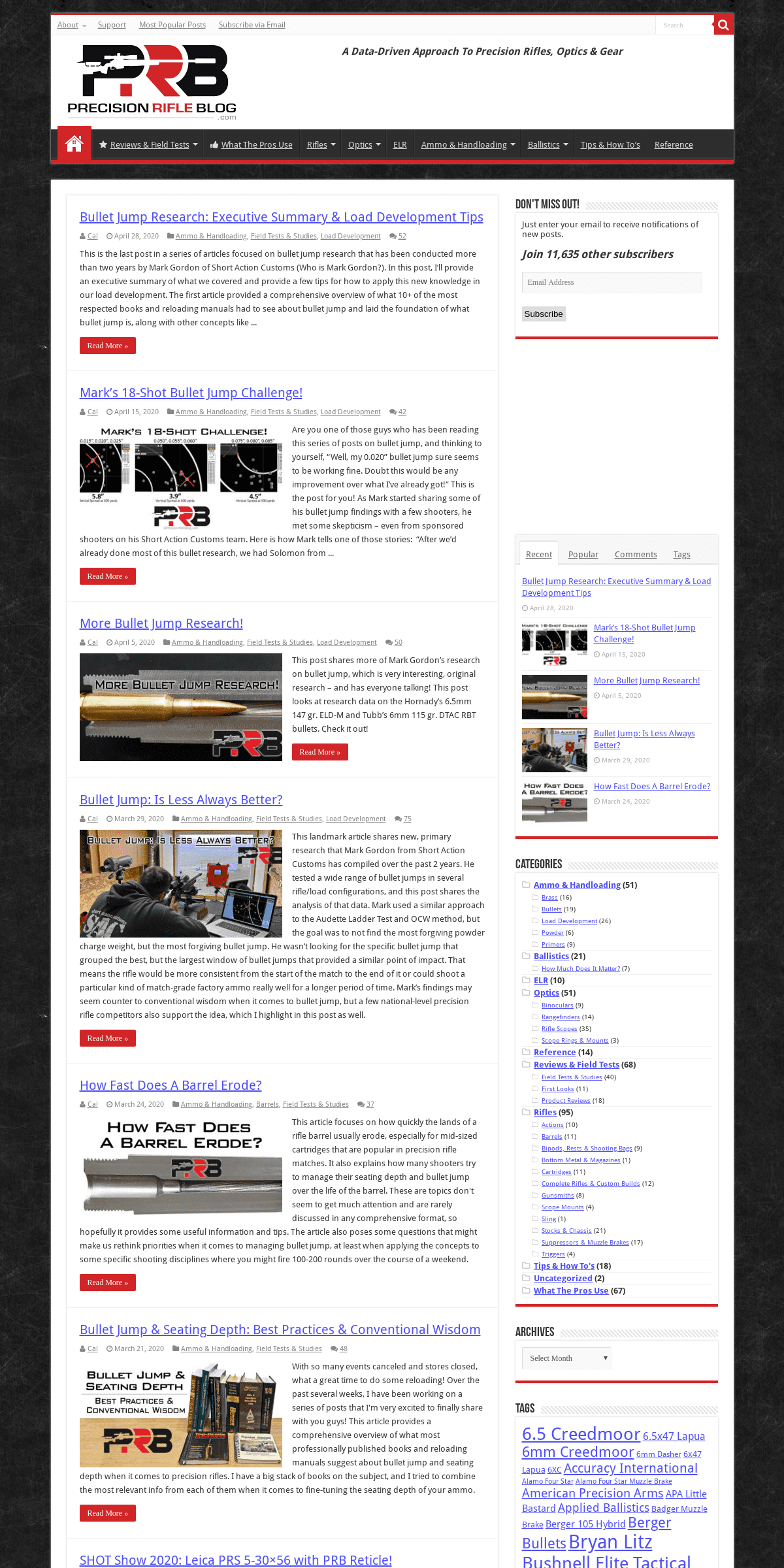A complete backup of precisionrifleblog.com