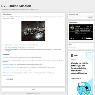 A complete backup of eve-missions.blogspot.com