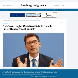 A complete backup of www.augsburger-allgemeine.de/politik/Ost-Beauftragter-Christian-Hirte-tritt-nach-umstrittenem-Tweet-zurueck