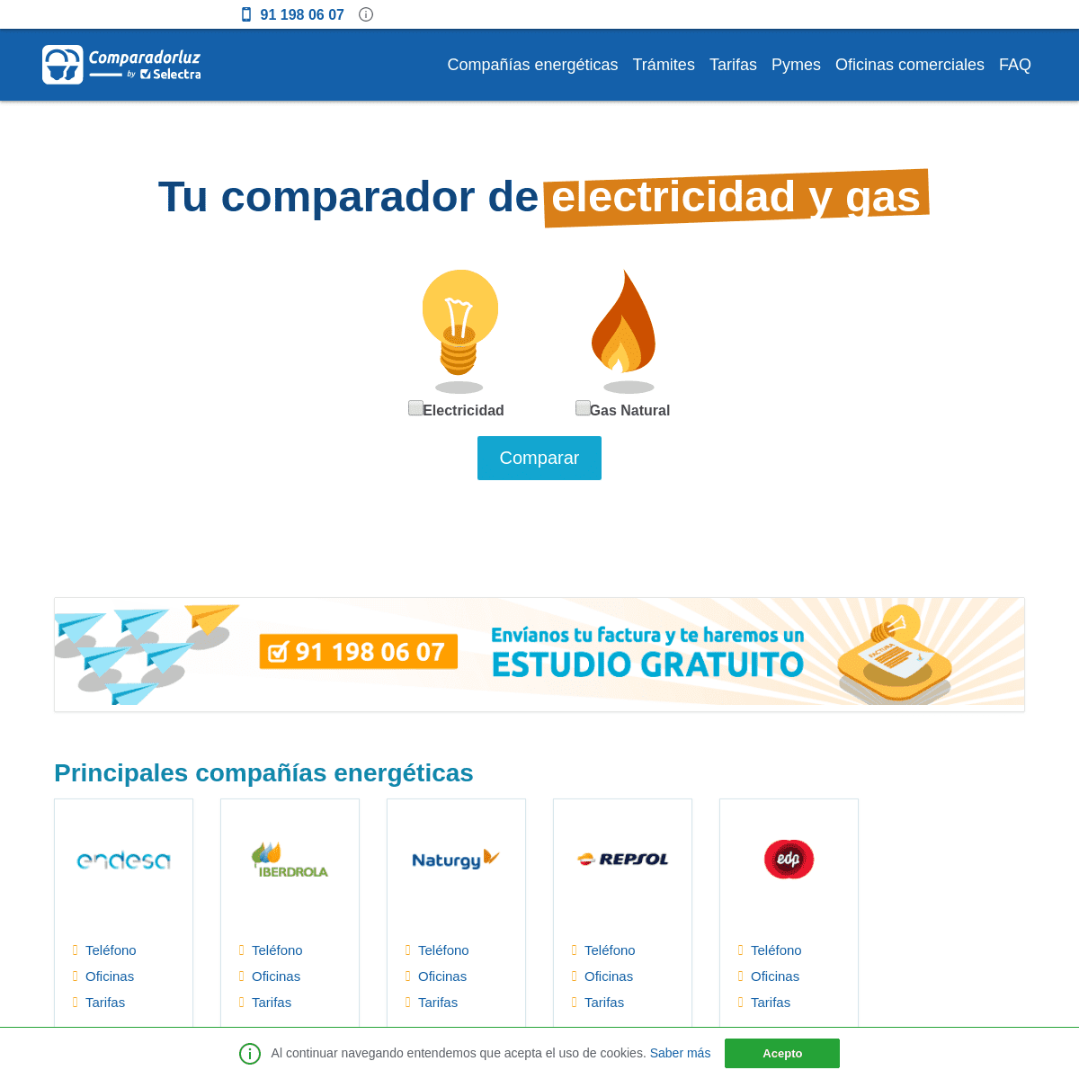 A complete backup of comparadorluz.com