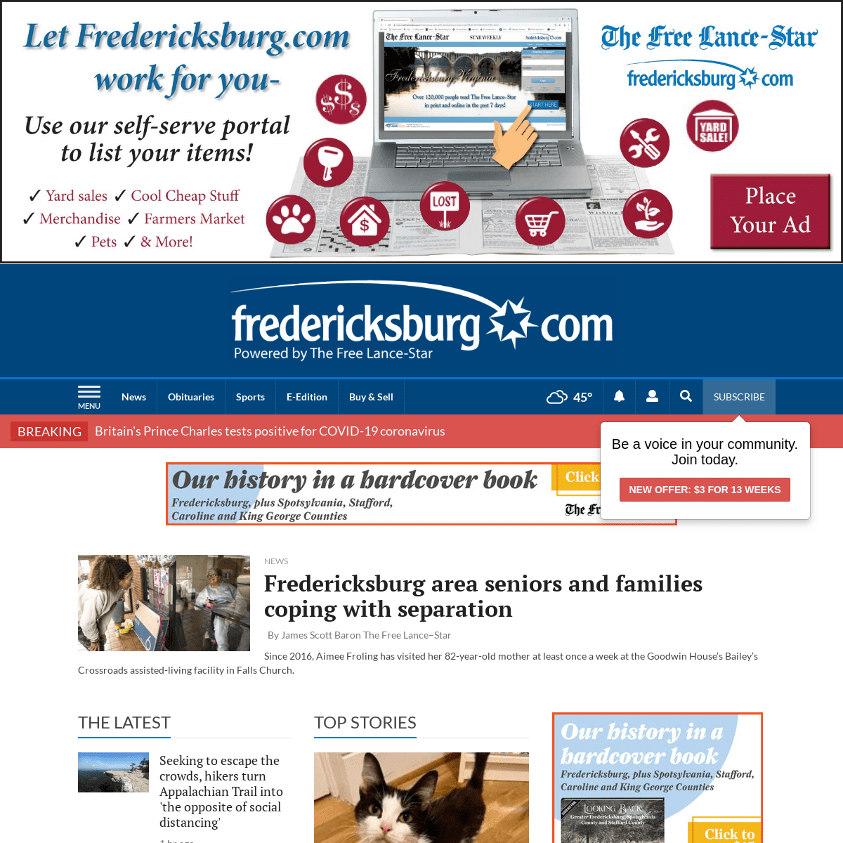 A complete backup of fredericksburg.com