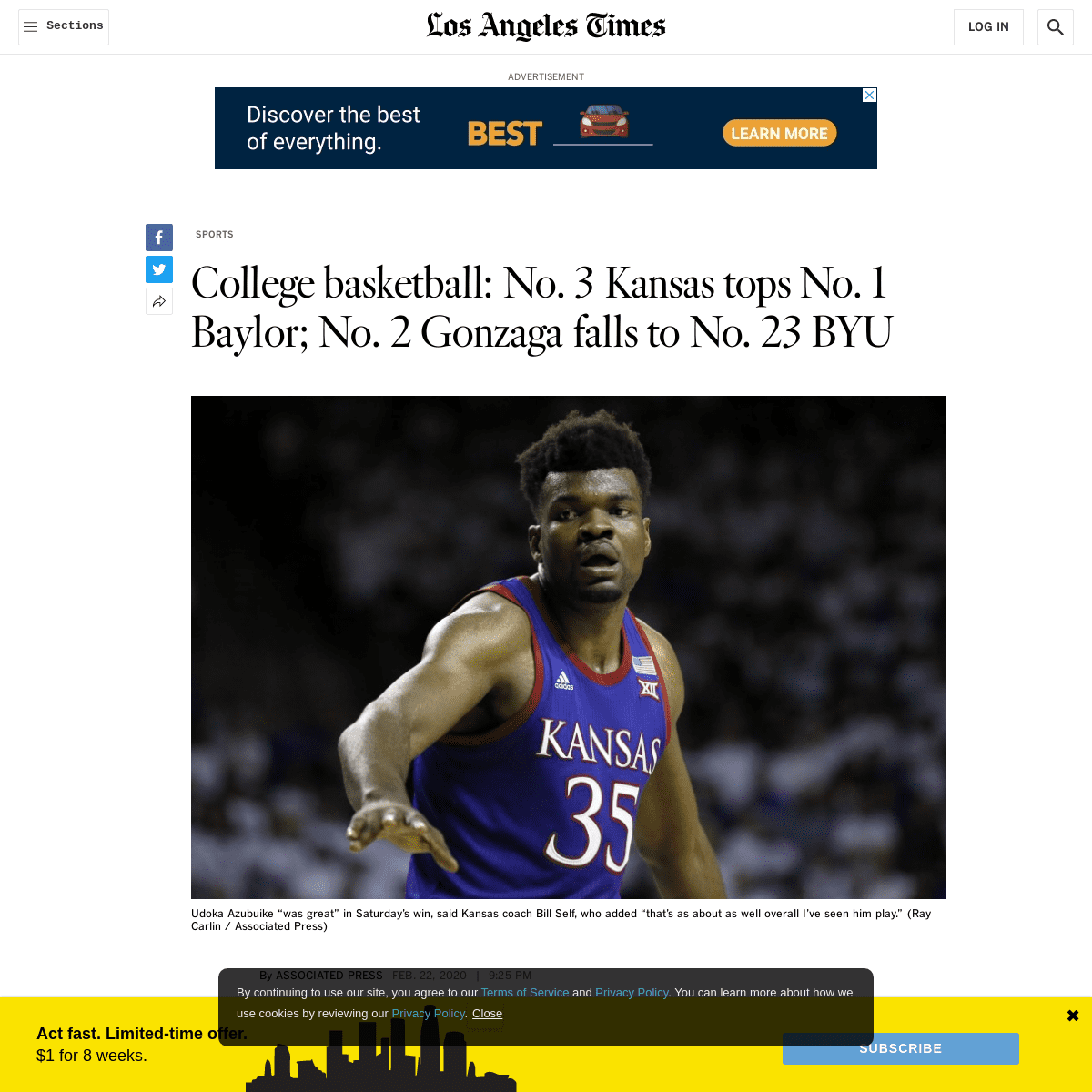 A complete backup of www.latimes.com/sports/story/2020-02-22/college-basketball-no-3-kansas-prevails-at-no-1-baylor