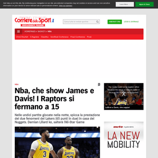 A complete backup of www.corrieredellosport.it/news/basket/nba/2020/02/13-66692152/nba_che_show_james_e_davis_i_raptors_si_ferma
