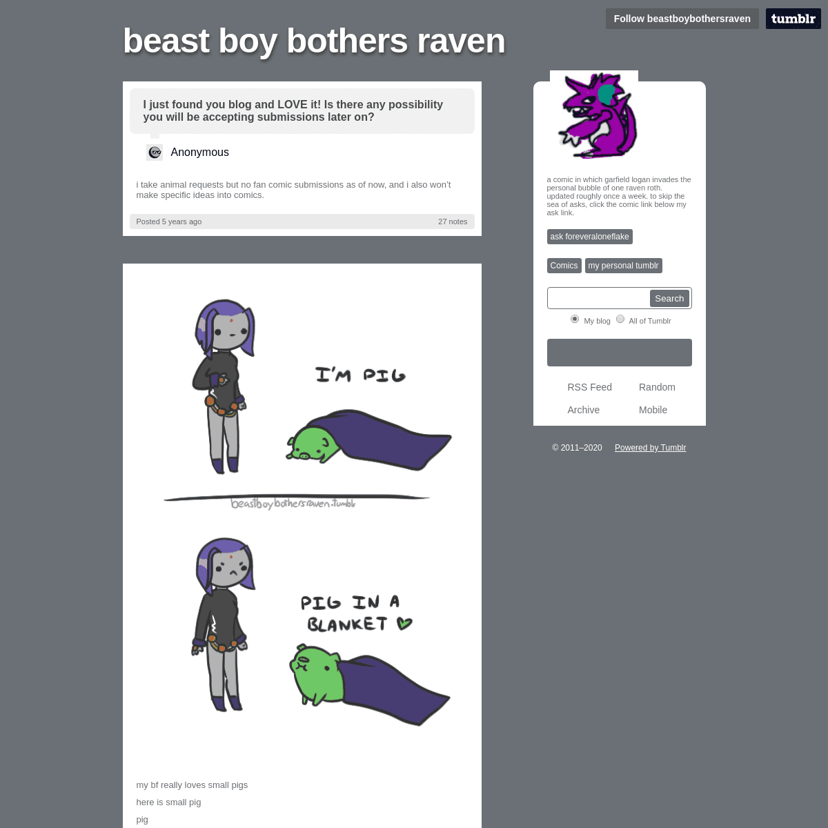 A complete backup of beastboybothersraven.tumblr.com