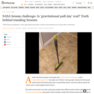 A complete backup of www.devdiscourse.com/article/science-environment/869928-nasa-broom-challenge-is-gravitational-pull-day-real