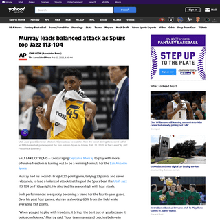 A complete backup of sports.yahoo.com/murray-leads-balanced-attack-spurs-top-jazz-113-045129198--nba.html