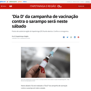 A complete backup of g1.globo.com/sp/itapetininga-regiao/noticia/2020/02/14/dia-d-da-campanha-de-vacinacao-contra-o-sarampo-sera