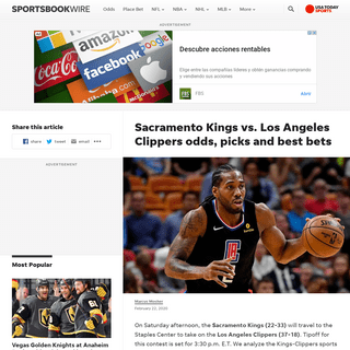A complete backup of sportsbookwire.usatoday.com/2020/02/22/sacramento-kings-vs-los-angeles-clippers-odds-picks-and-best-bets/