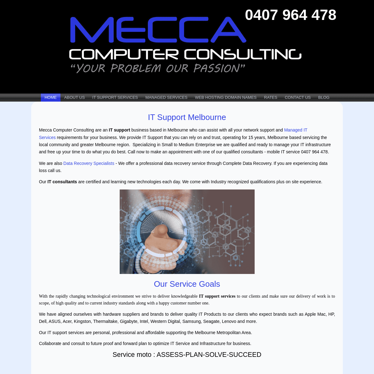 A complete backup of meccacomputers.com.au