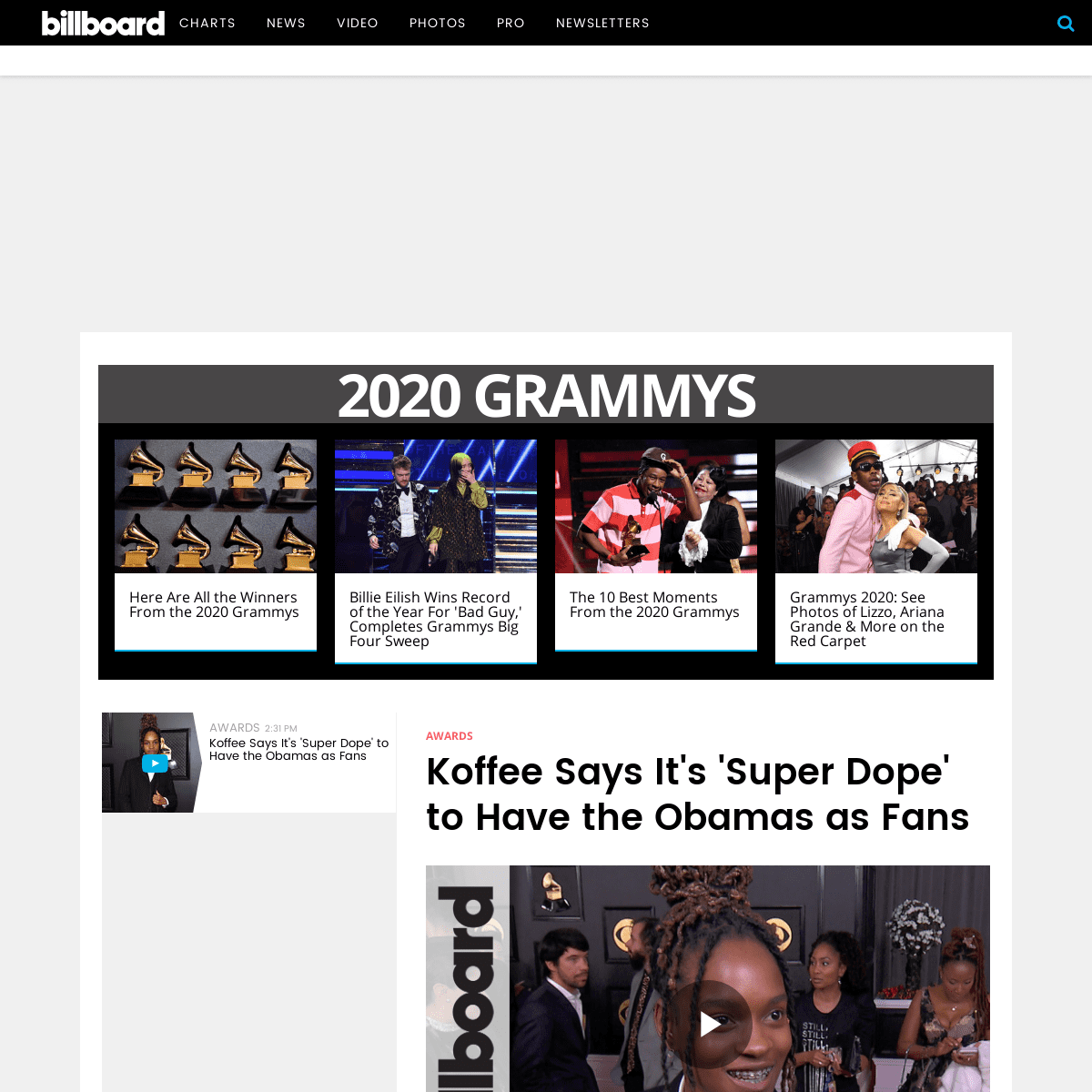 A complete backup of www.billboard.com/articles/news/awards/8549338/koffee-grammys-2020-interview-obamas-fans