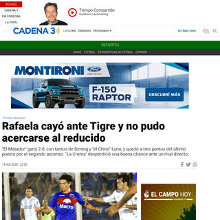 A complete backup of www.cadena3.com/noticia/deportes/rafaela-cayo-ante-tigre-y-no-pudo-acercarse-al-reducido_253033
