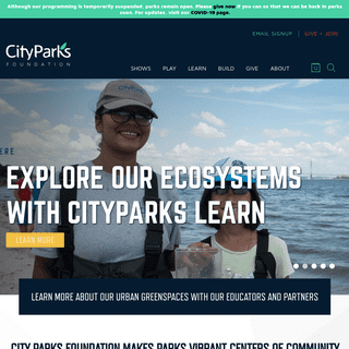 A complete backup of cityparksfoundation.org
