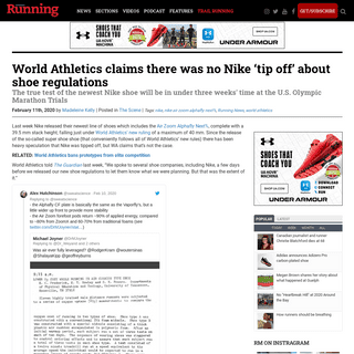 A complete backup of runningmagazine.ca/the-scene/world-athletics-claims-there-was-no-nike-tip-off-about-shoe-regulations/